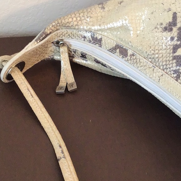 Donald J Pliner Couture Metallic Snake Print Bag - Picture 6 of 15